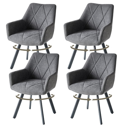 Chaise Romain — métal, design contemporain, assise pivotante, avec accoudoirs