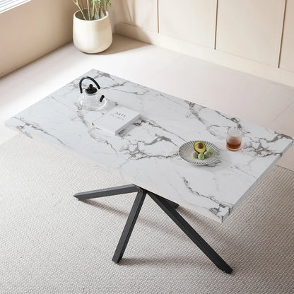 Table de salle à manger Madeleine — métal, design contemporain, rectangulaire