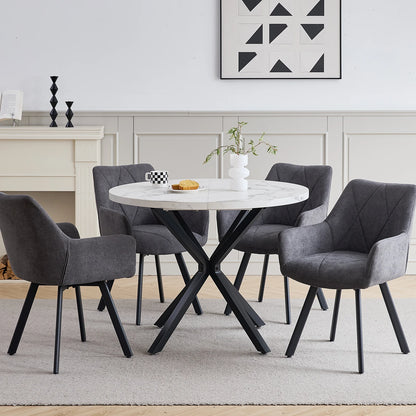 Chaise Romain — métal, design contemporain, assise pivotante, avec accoudoirs