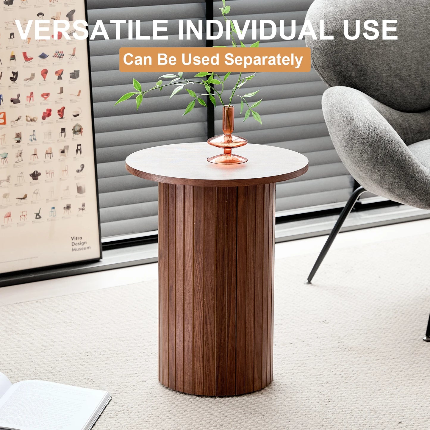 Table basse Prosper — bois, ronde