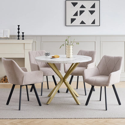 Chaise Romain — métal, design contemporain, assise pivotante, avec accoudoirs