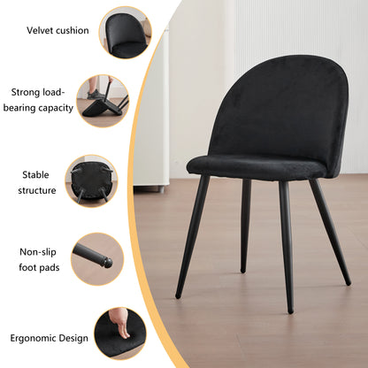 Chaise Corinne — velours, style nordique