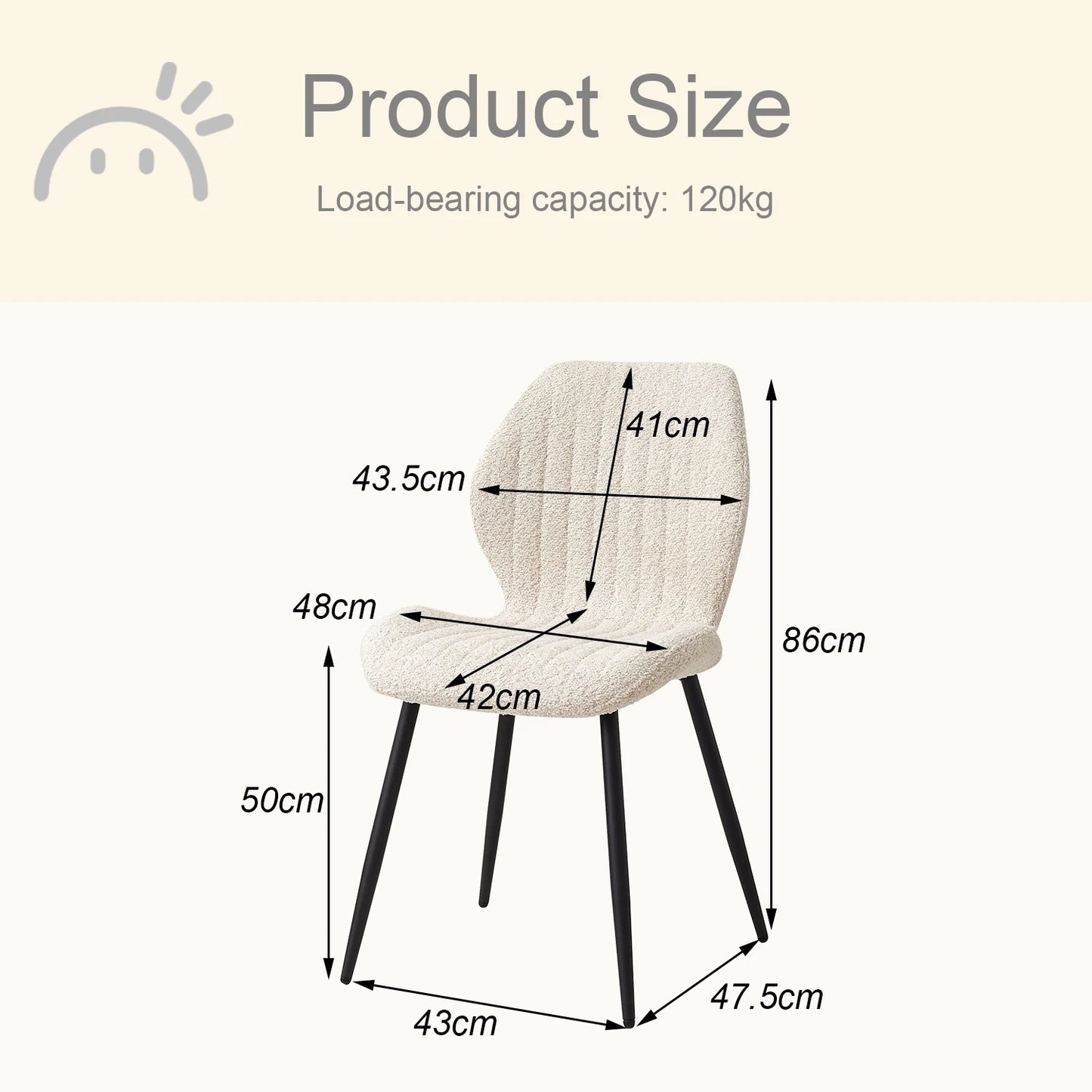 Chaise Marthe — métal, lot de 6