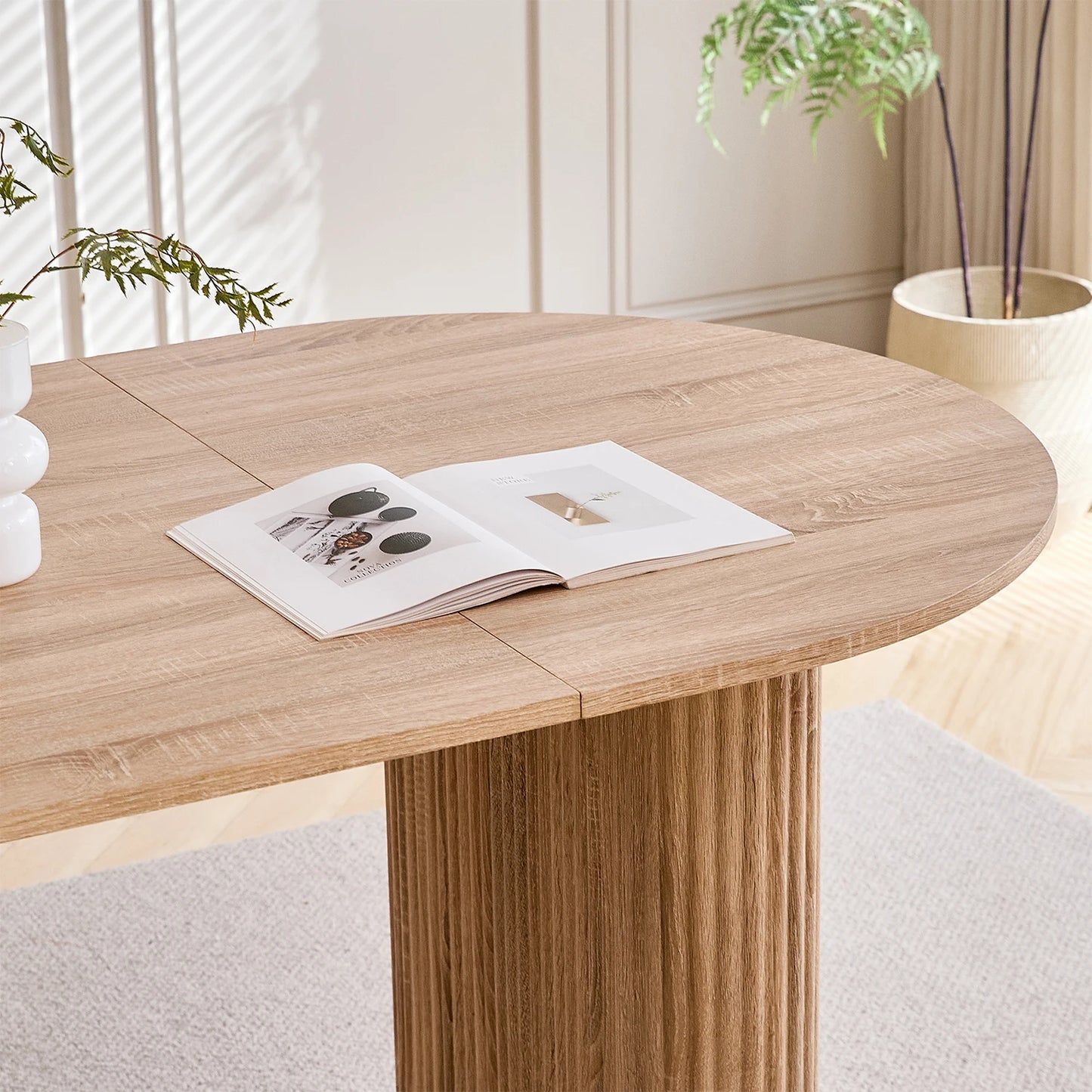 Table de salle à manger Prudence — bois, design contemporain