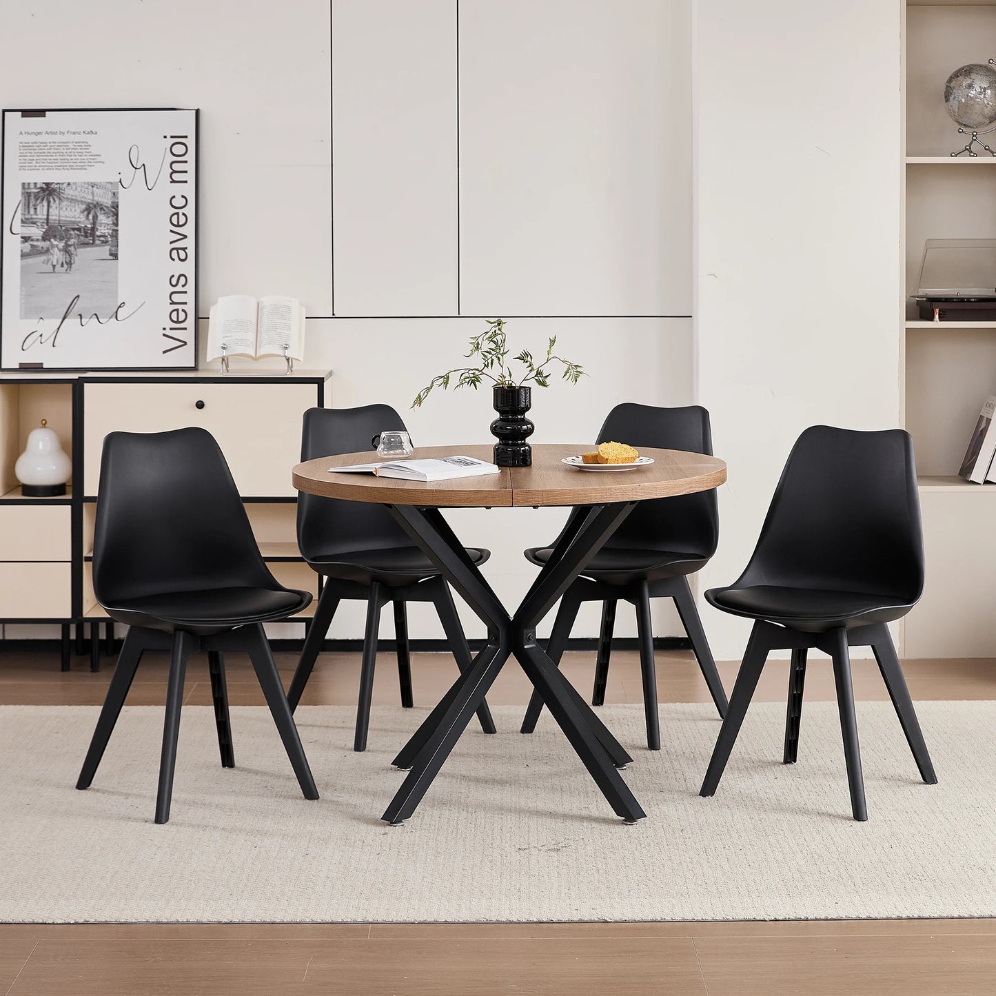 Chaise Martin — finition noir, design contemporain