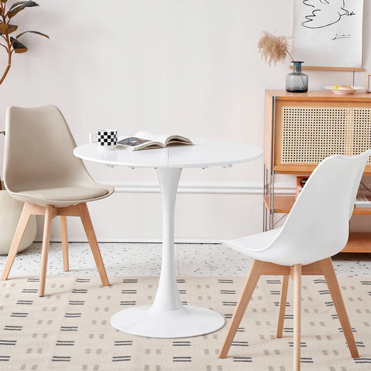 Table de salle à manger Odette — finition noir, design contemporain, ronde