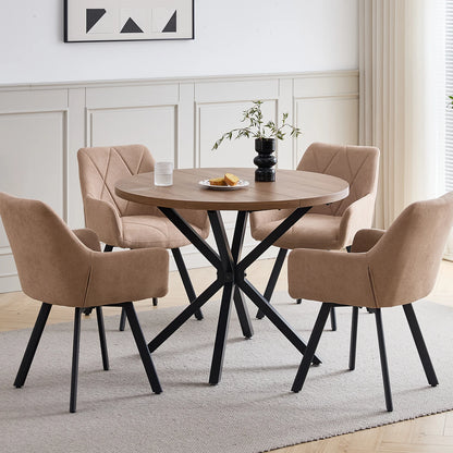 Chaise Romain — métal, design contemporain, assise pivotante, avec accoudoirs