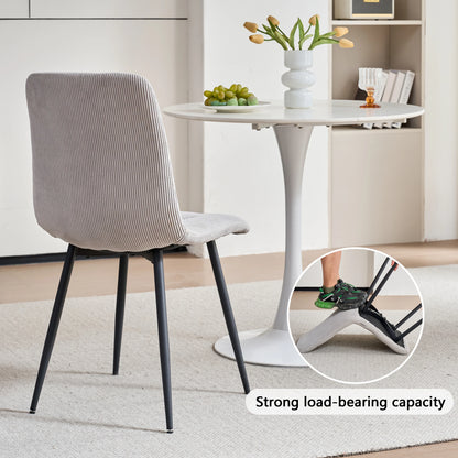 Chaise Perrine — velours, métal, design contemporain, lot de 6