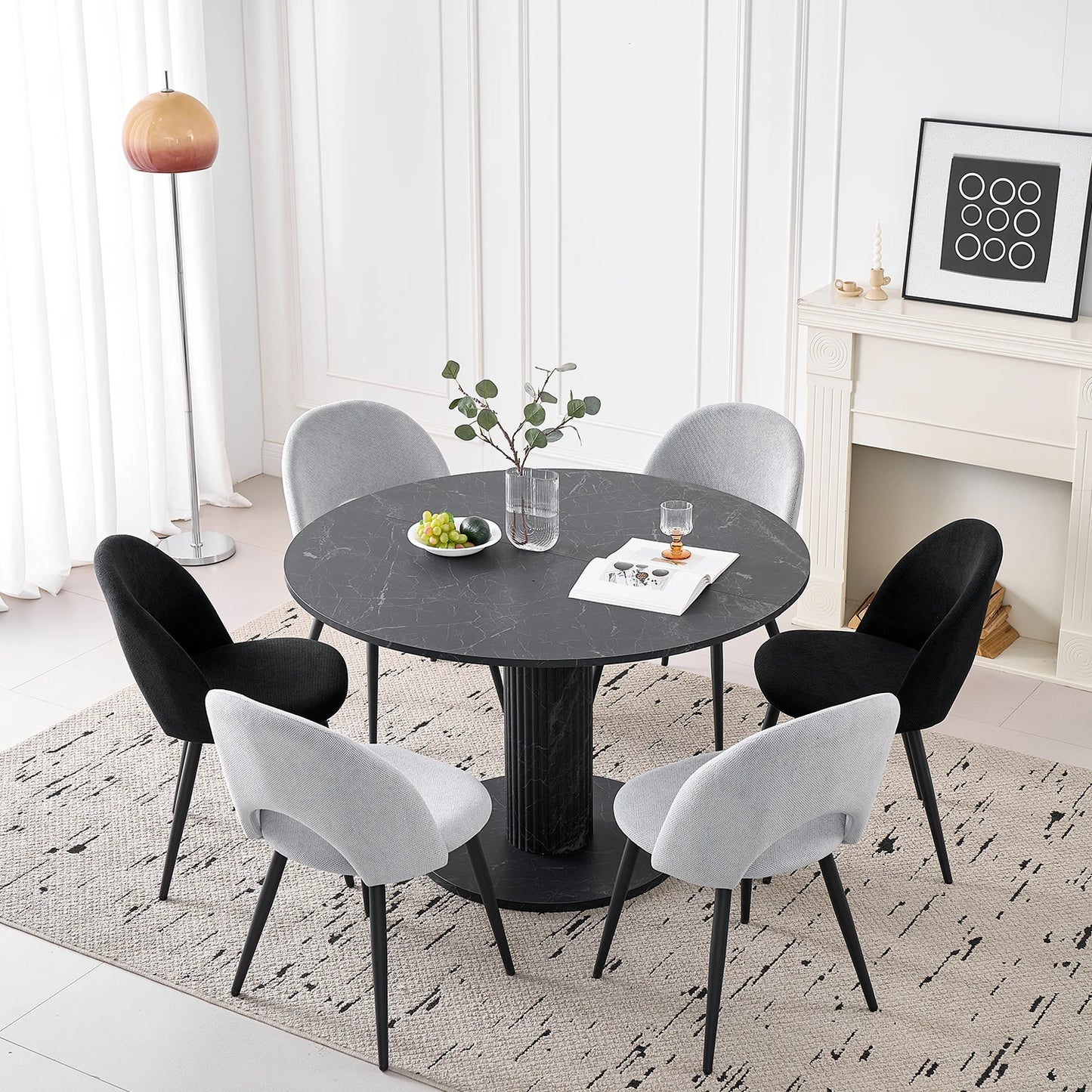 Table de salle à manger Fanny — bois massif, design contemporain, ronde
