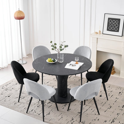 Table de salle à manger Fanny — bois massif, design contemporain, ronde