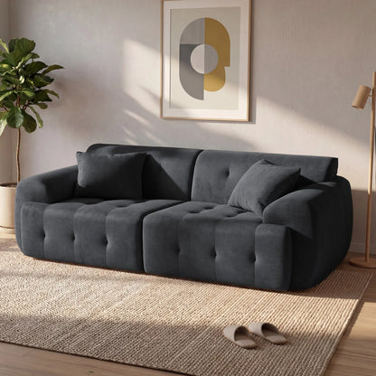 Canapé sol Gabrielle — 2 places, 180×86 cm, montage sans outil