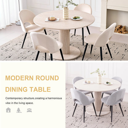 Table de salle à manger Fanny — bois massif, design contemporain, ronde