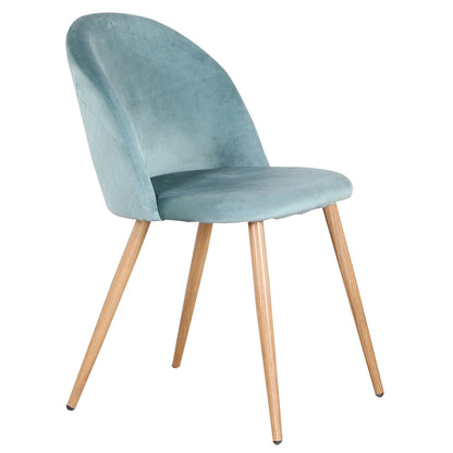 Chaise Élodie — finition rose, velours, métal
