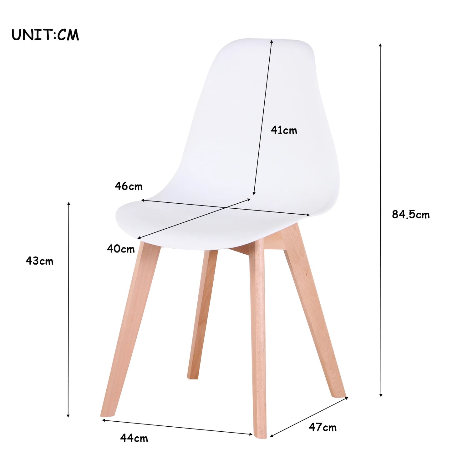 Chaise Alexine — finition noir, bois massif, style nordique