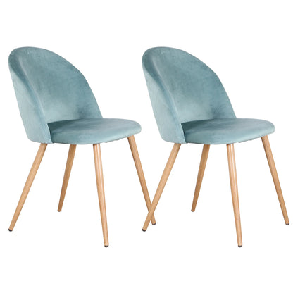 Chaise Élodie — finition rose, velours, métal