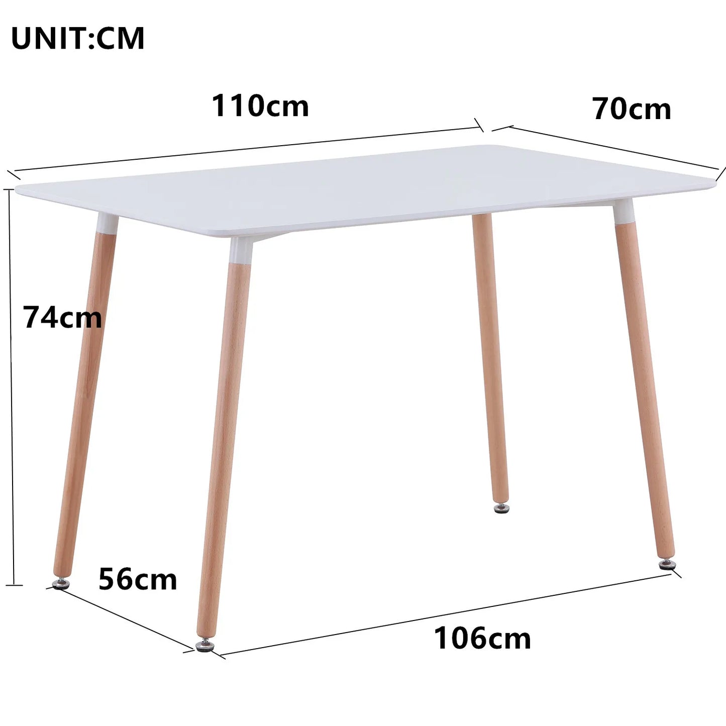 Table basse Gaëlle — finition blanche, bois, style nordique, ronde