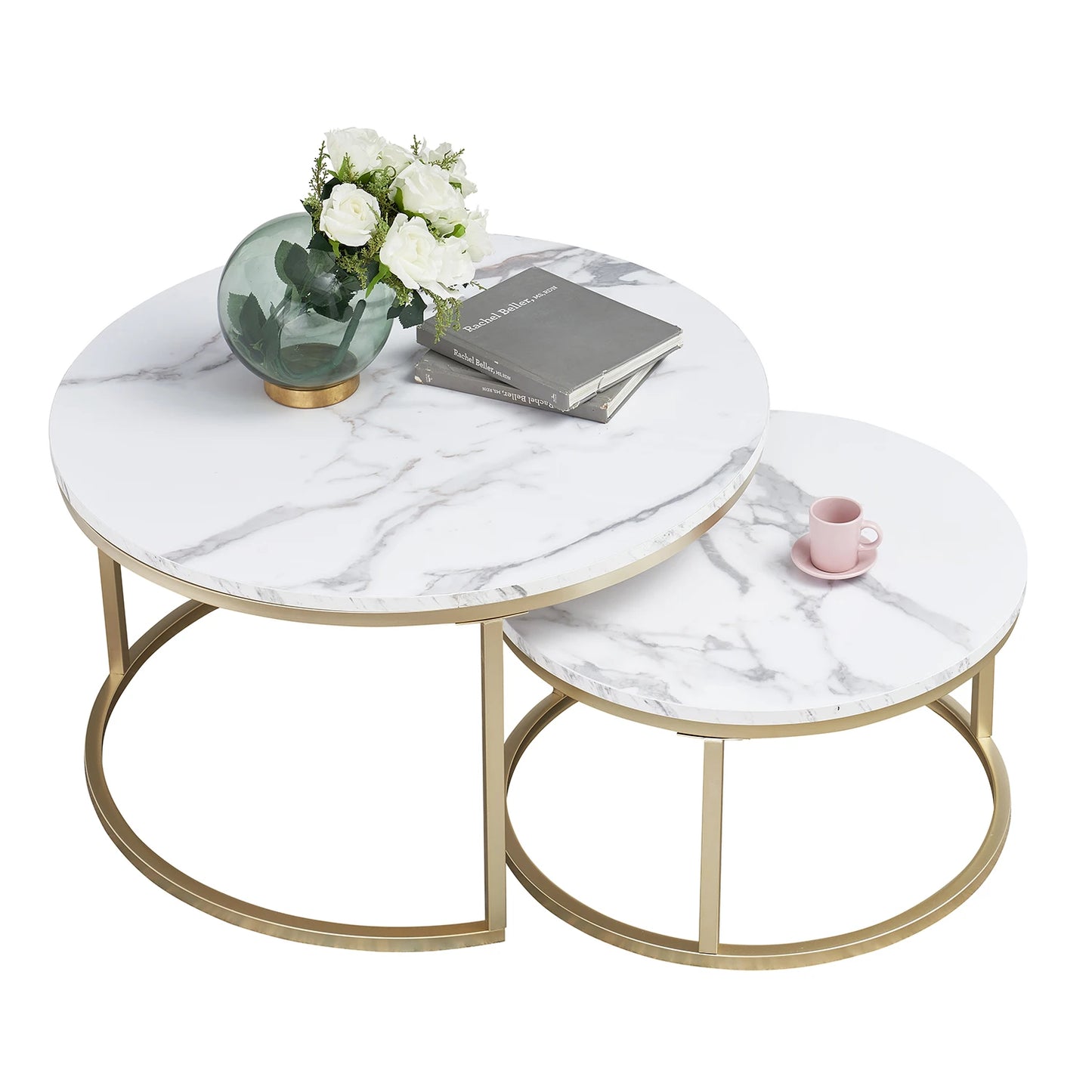Table basse Marianne — marbre, design contemporain, ronde