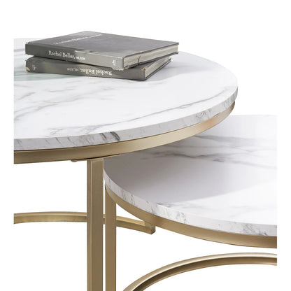 Table basse Marianne — marbre, design contemporain, ronde