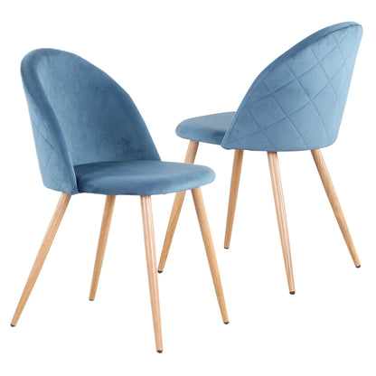 Chaise Élodie — finition rose, velours, métal