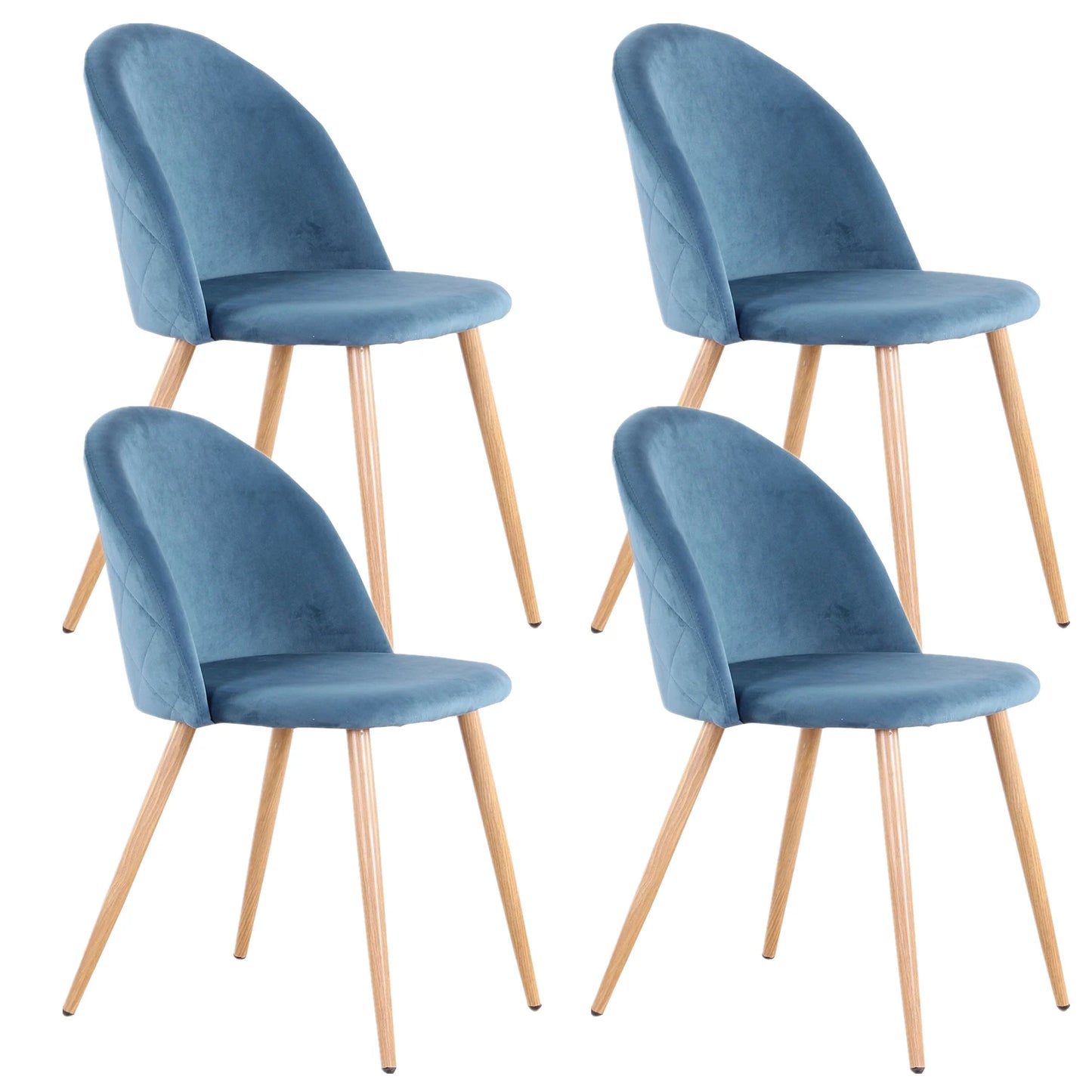 Chaise Emmanuel — finition rose, velours, métal