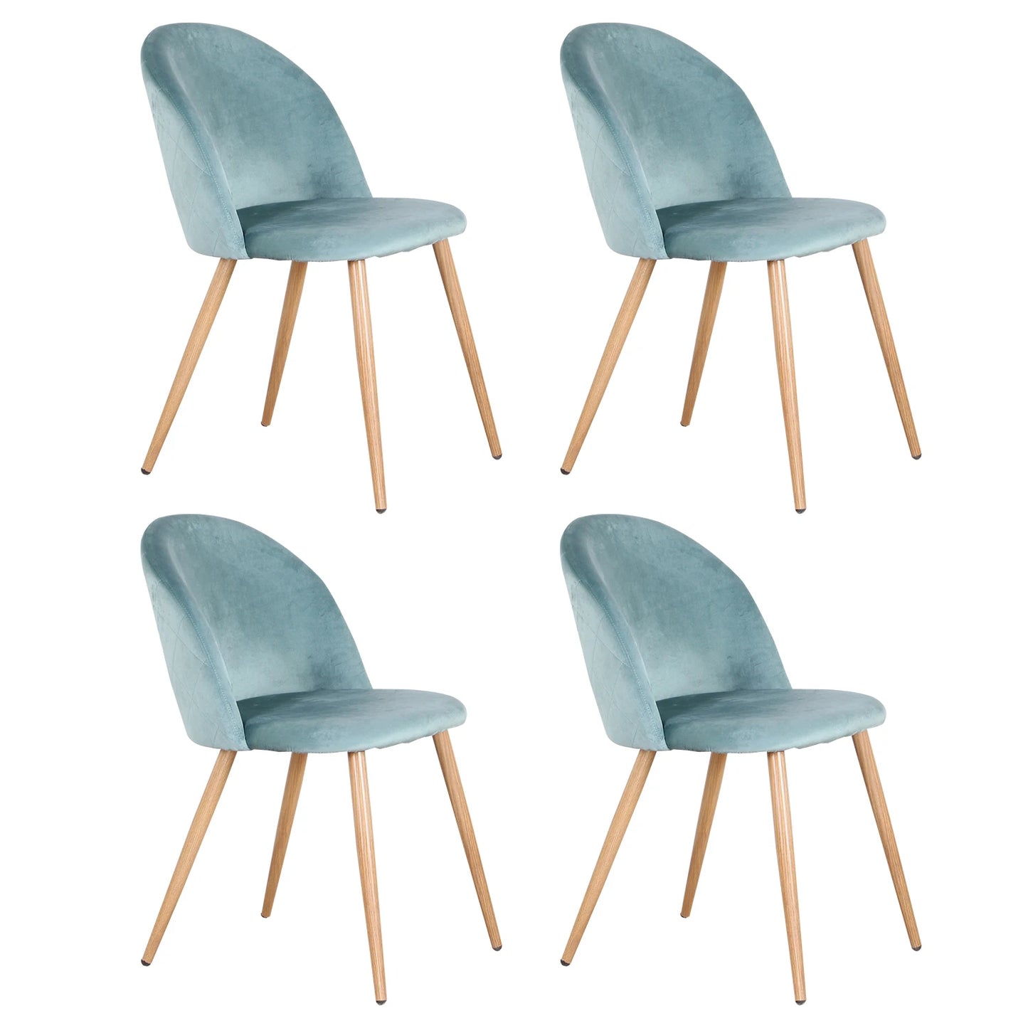 Chaise Emmanuel — finition rose, velours, métal