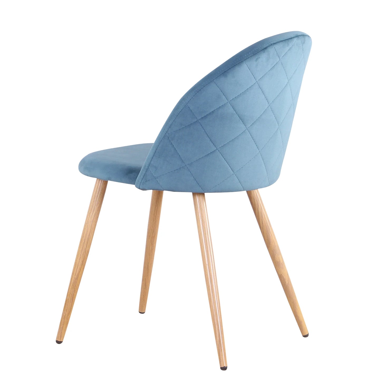 Chaise Élodie — finition rose, velours, métal