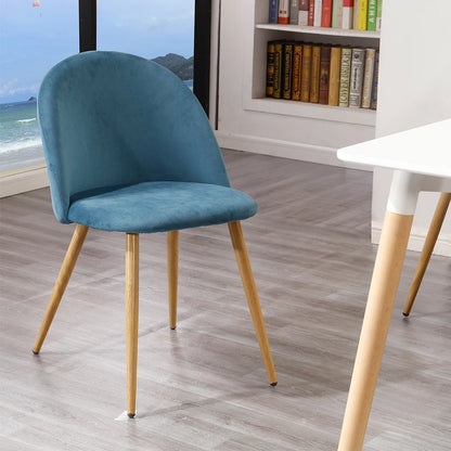 Chaise Emmanuel — finition rose, velours, métal
