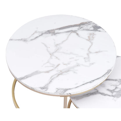 Table basse Marianne — marbre, design contemporain, ronde