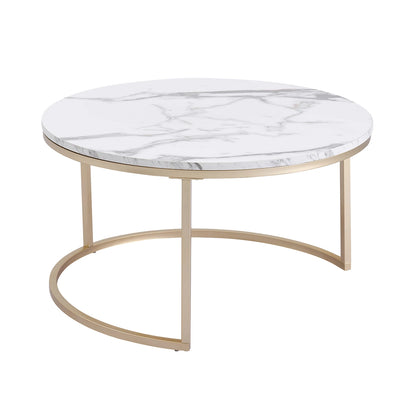 Table basse Marianne — marbre, design contemporain, ronde