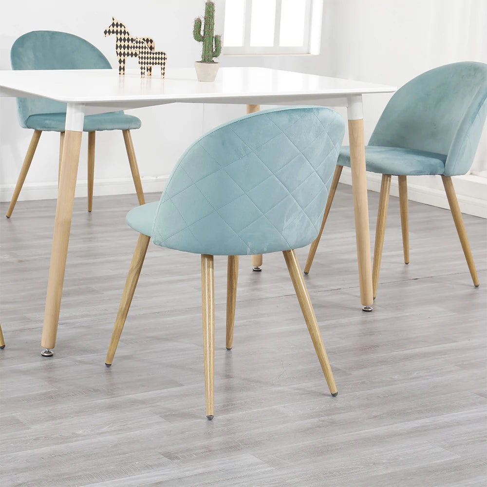 Chaise Emmanuel — finition rose, velours, métal