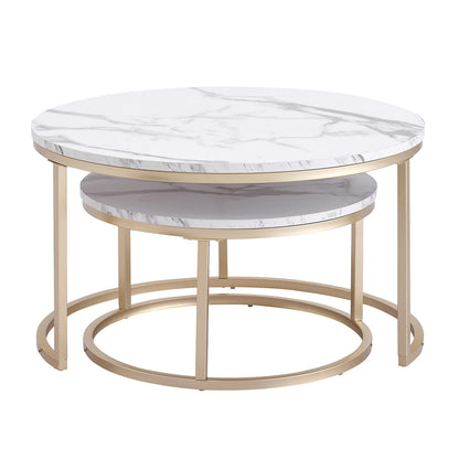 Table basse Marianne — marbre, design contemporain, ronde