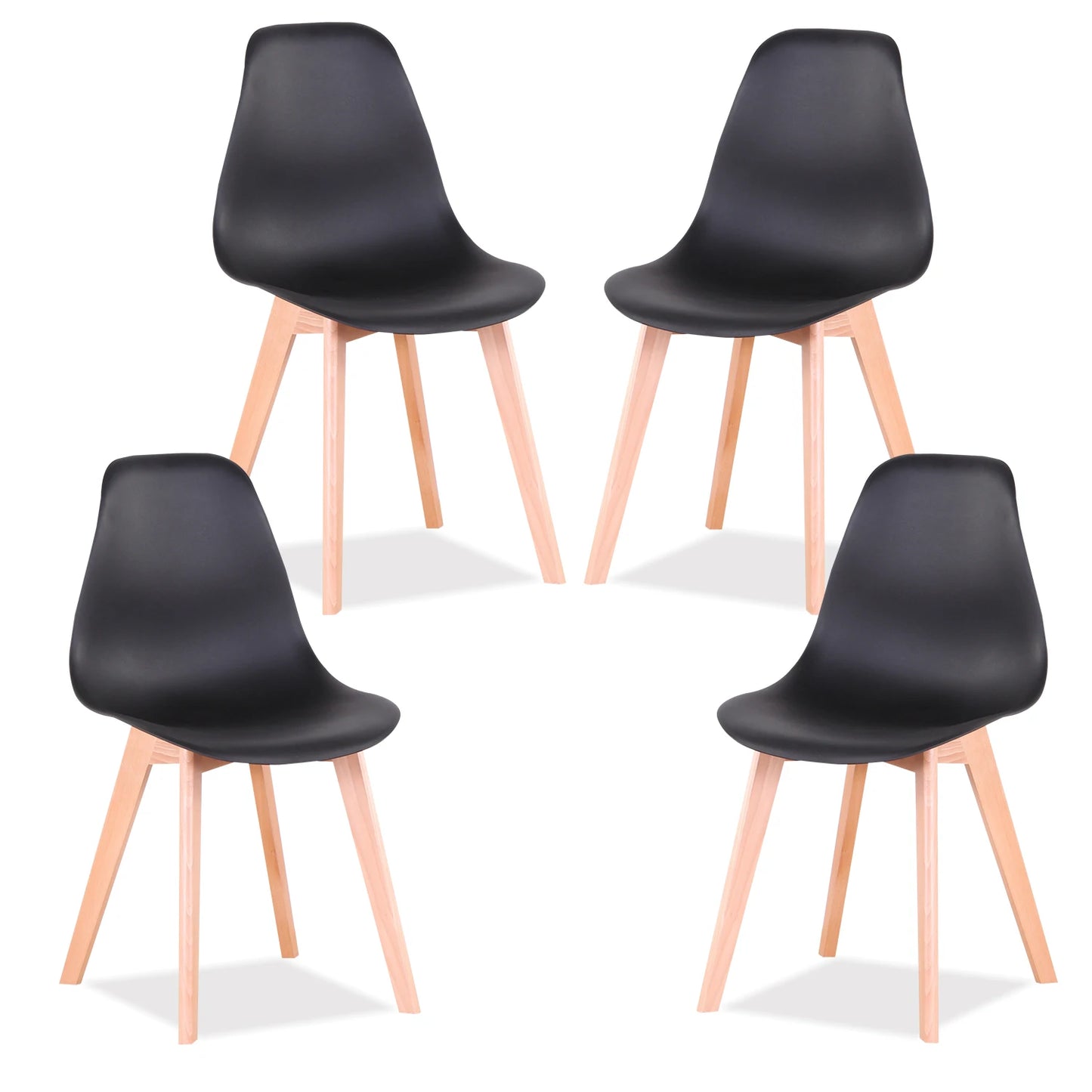 Chaise Alexine — finition noir, bois massif, style nordique