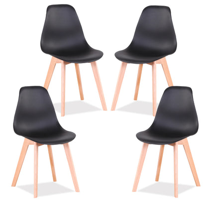Chaise Alexine — finition noir, bois massif, style nordique