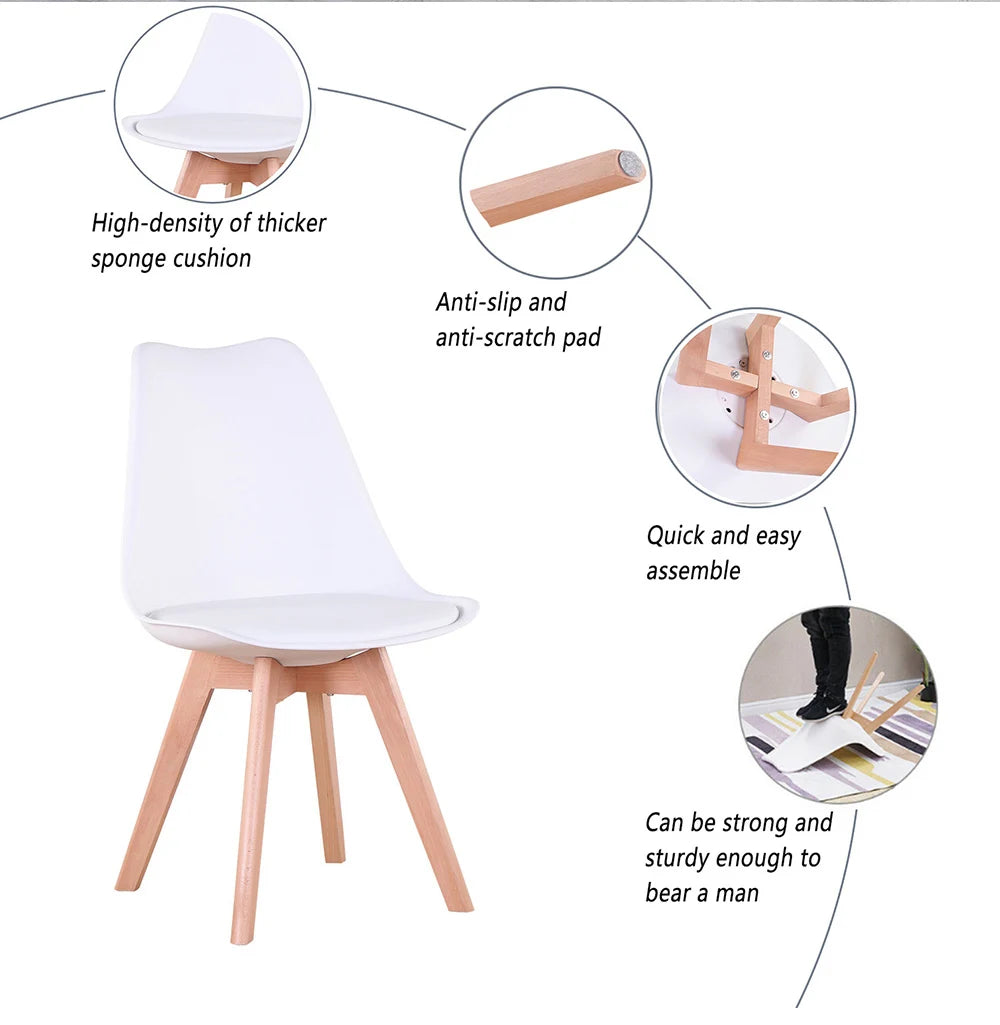 Chaise Constance — style nordique, ronde