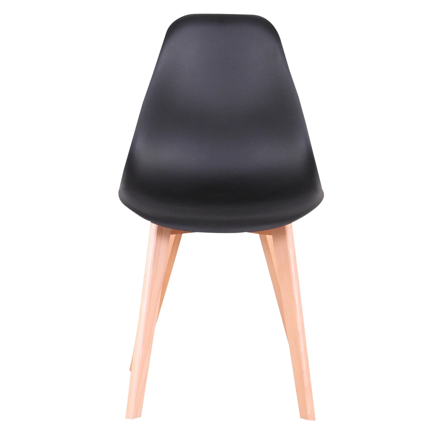 Chaise Dominique — finition blanche, bois, style nordique, rectangulaire