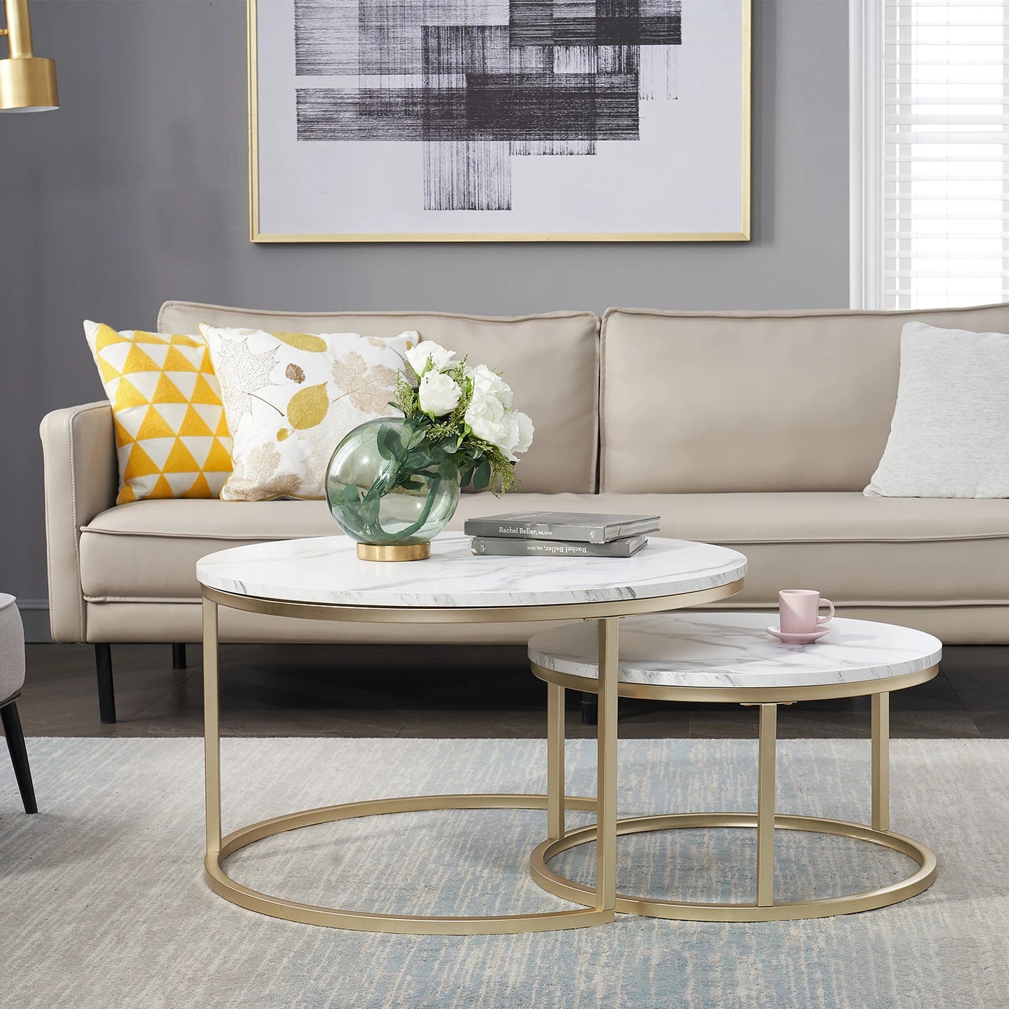 Table basse Marianne — marbre, design contemporain, ronde