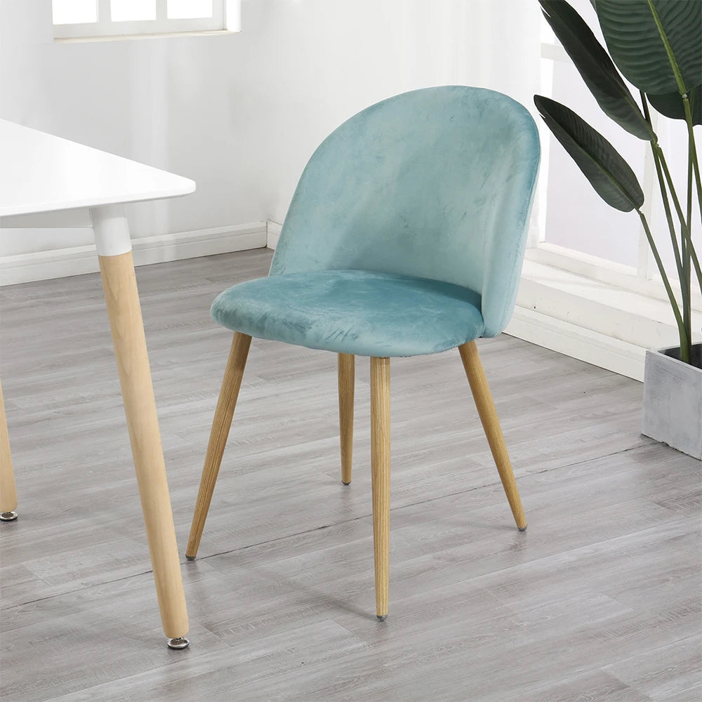 Chaise Emmanuel — finition rose, velours, métal
