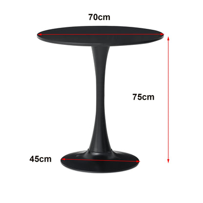 Table de salle à manger Claude — finition blanche, design contemporain, ronde