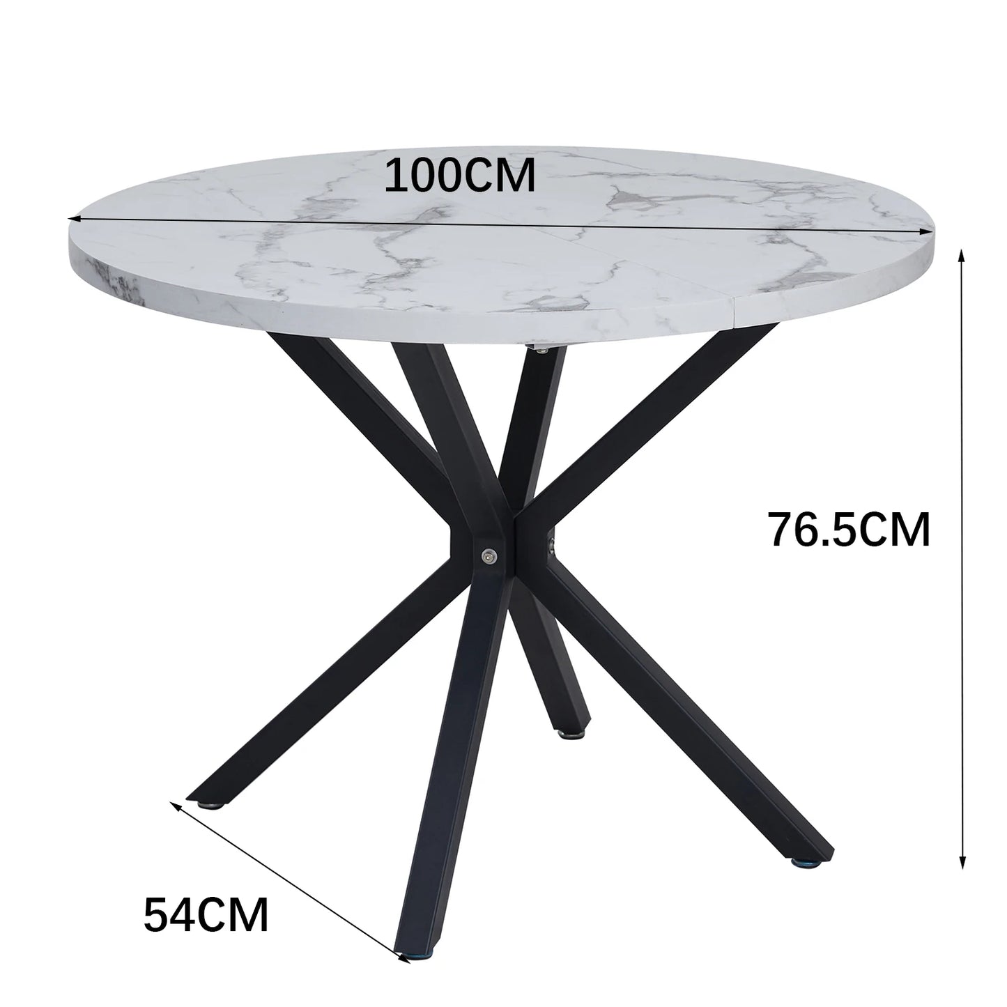 Table de salle à manger Julien — marbre, design contemporain, ronde