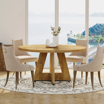 Table de salle à manger Stéphane — métal, ronde