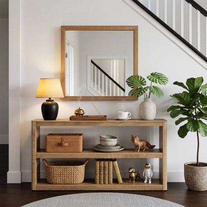 Console Élise — design contemporain, rangement intégré, étagères ouvertes