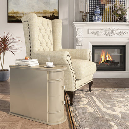 Table d'appoint Manon — bois massif, ronde