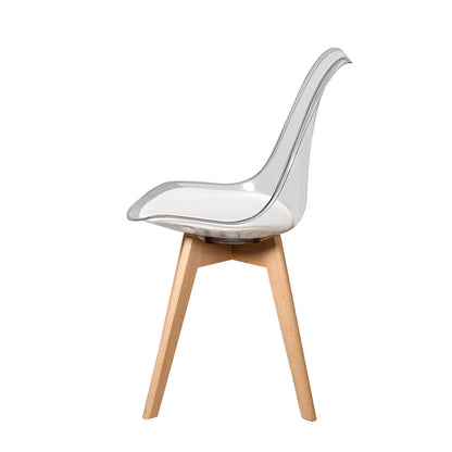 Chaise Aude — finition blanche, bois