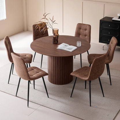 Table de salle à manger Rodolphe — bois, style nordique, ronde