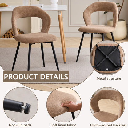 Chaise Suzanne — finition noir, métal, design contemporain