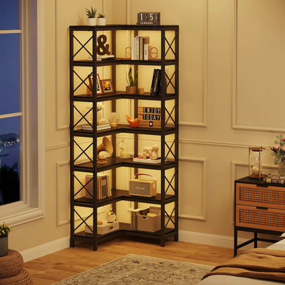Bibliothèque Hadrien — métal, design contemporain, rangement intégré, 7 niveaux