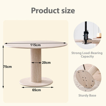 Table de salle à manger Fanny — bois massif, design contemporain, ronde