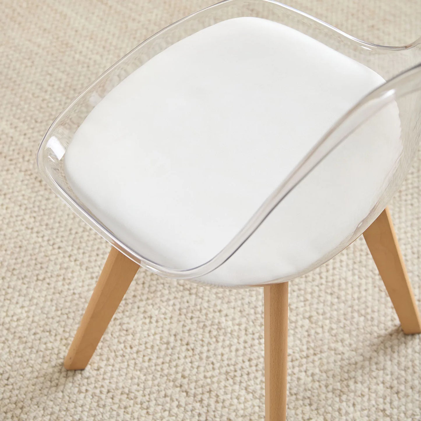 Chaise Aude — finition blanche, bois