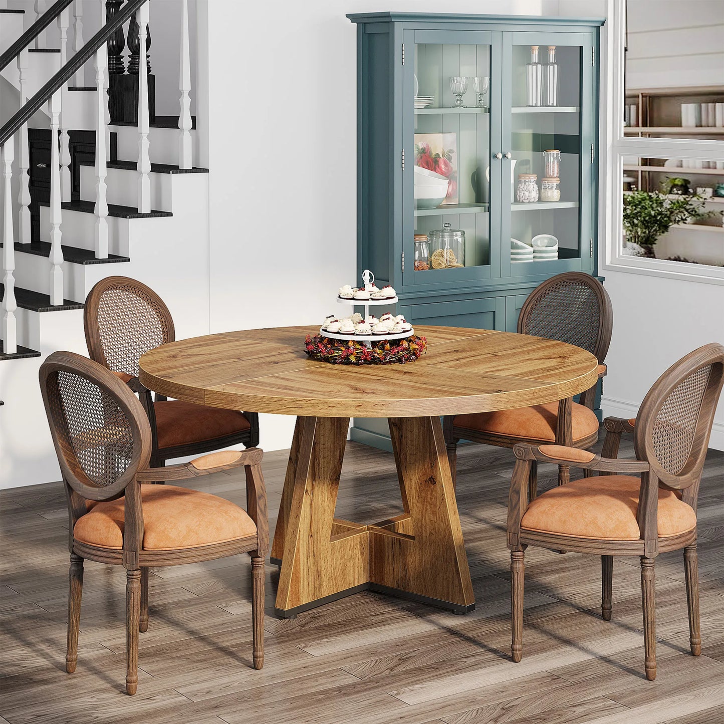 Table de salle à manger Stéphane — métal, ronde