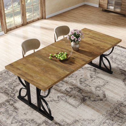 Table de salle à manger Florent — métal, rectangulaire